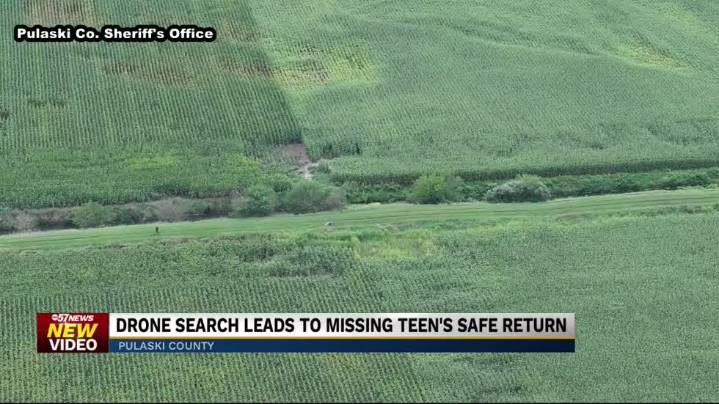 Pulaski County Sheriff's drones help locate missing teen in Starke County