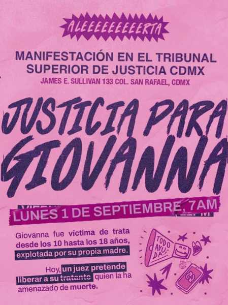 Secretaría de las Mujeres acompaña el caso de Giovanna, sobreviviente de trata y abuso