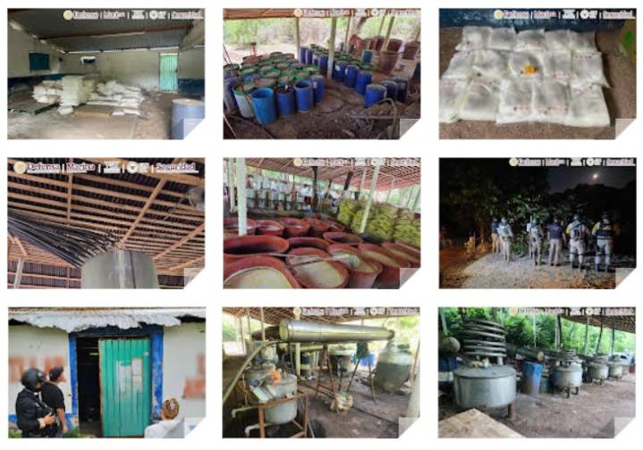 En Chiapas y Guerrero aseguran metanfetamina, laboratorio clandestino y una bodega