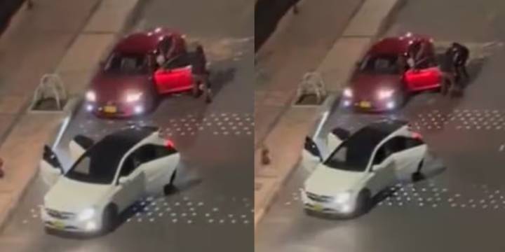 Robo de vehículo a mano armada en Bogotá quedó captado en video: los ladrones llegaron en un carro de alta gama