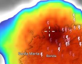 Tormenta en desarrollo en el Parque Tayrona y lluvias en algunos sectores de Santa Marta
