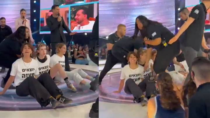 Activistas irrumpen durante la emisión de Gran Hermano en Israel