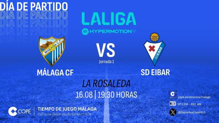 Horario y dónde ver y escuchar el Málaga