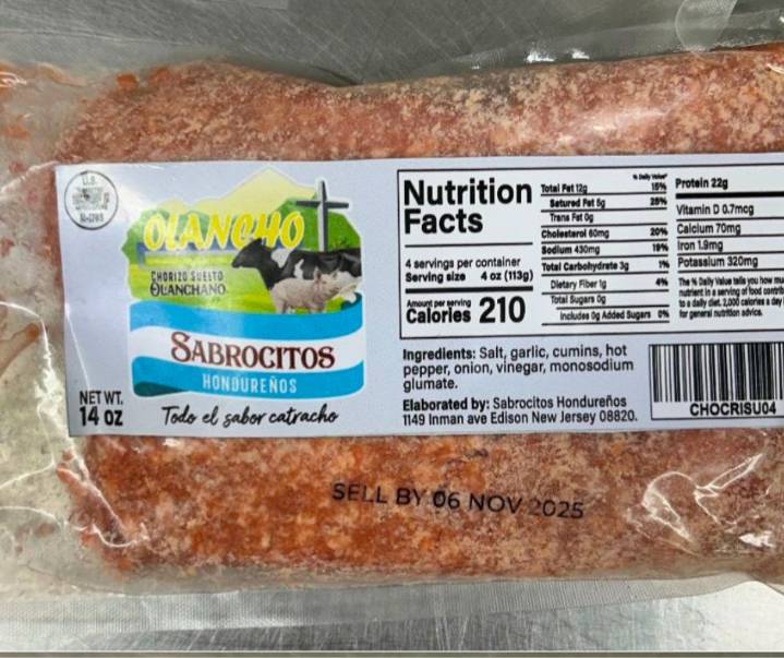 Retiro de productos cárnicos de Sabrositos Hondureños
