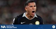 Enzo Fernández marcó en la goleada del Chelsea ante el West Ham por la Premier League