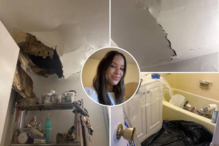 Exclusive | NYC woman's ceiling collapse brings raining cockroaches