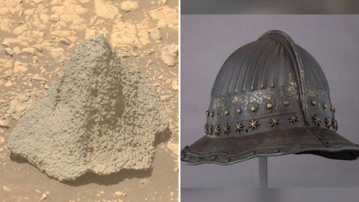 ¿Un “yelmo” marciano?: el rover Perseverance descubre una misteriosa roca similar a un casco medieval en el Planeta Rojo