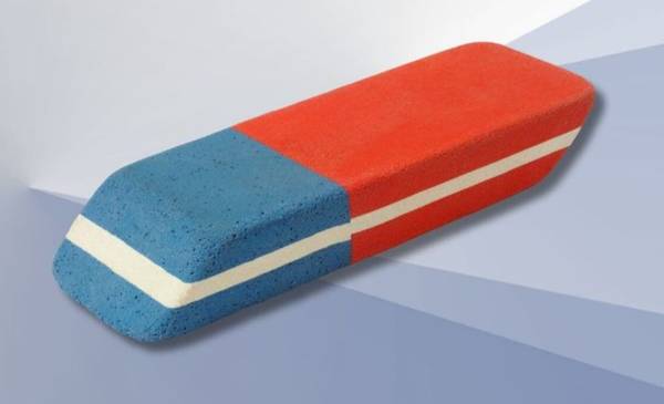 Esta es la función real de la parte azul de la goma de borrar