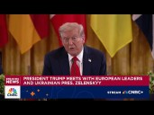 President Trump, Ukrainian President Zelenskyy, and European Union leaders meet at White House