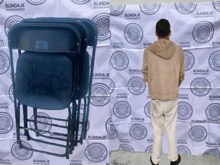 Juan quería amueblar su casa con sillas ajenas, pero fue detenido