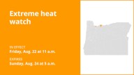 Extreme heat watch affecting Oregon from Friday to Sunday