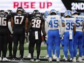 Lions' Norris taken off the field in an ambulance, with preseason game stopped with 6:31 to go