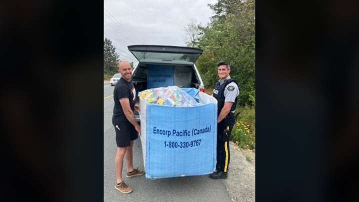 Stolen recyclables recovered for Nanaimo food bank after RCMP intervention