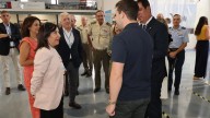 Margarita Robles se confiesa "absolutamente impresionada" con el Aeropuerto de Teruel