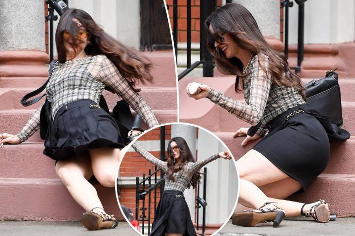 Anne Hathaway falls, breaks shoe on 'Devil Wears Prada 2' set