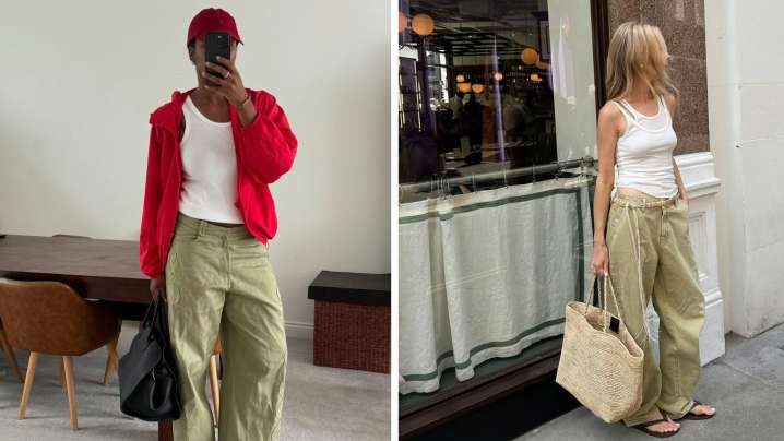 Every Fashion Insider Is Wearing Olive Green Trousers Now