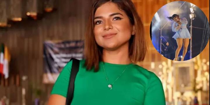 Dron impacta en el rostro de Susana Alvarado de Corazón Serrano durante concierto en Chiclayo y provoca susto entre sus seguidores