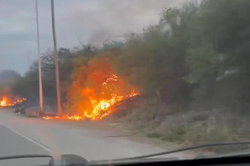 Incendio en la zona de Maco: el viento desató las llamas y el video se hizo viral