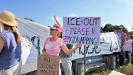 Protesters slam ICE flights at Pease: 'This just has to stop'