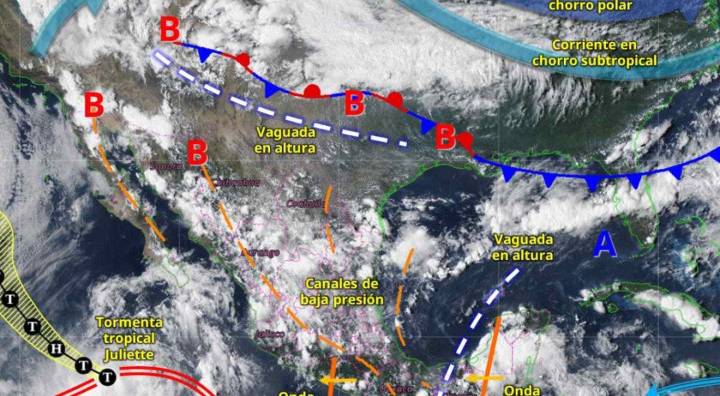 Clima en México hoy 26 de agosto de 2025: Se esperan lluvias fuertes con granizo en estos estados