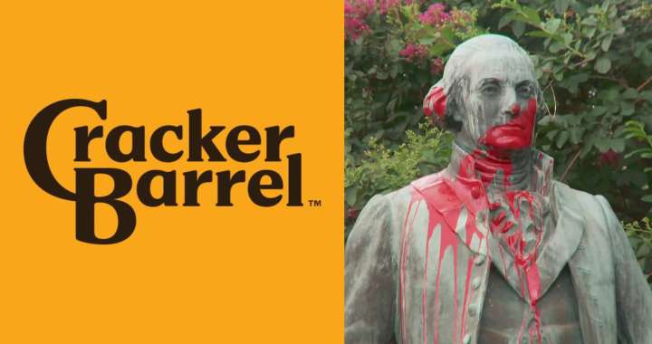College Likens Cracker Barrel Logo Change to Vandalism of Statues During 2020