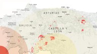 Consulte el mapa de los incendios activos en España y cómo van avanzando los fuegos
