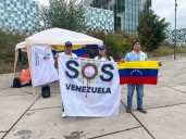 Venezolanos en huelga de hambre frente a la CPI: exigen justicia contra crímenes del régimen de Maduro