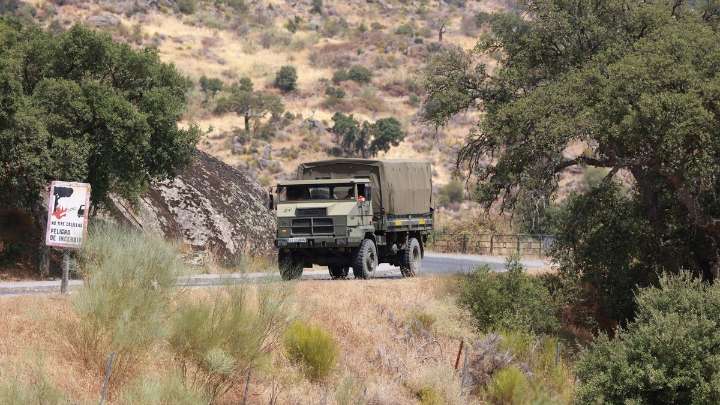El Ejército envía medios y efectivos para luchar contra los incendios de Extremadura