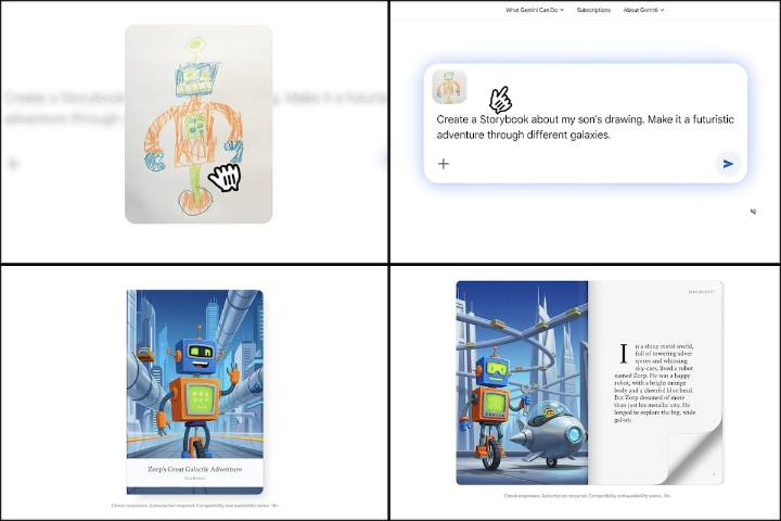 Gemini Storybook. La IA de Google permite generar cuentos infantiles ilustrados y con audio