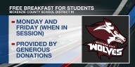 McKenzie County School District offering free breakfast for students