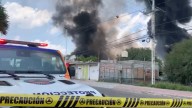 Incendio en Parque Industrial de Querétaro Obliga Cierre Vial Hacia Zibatá; Evita la Zona