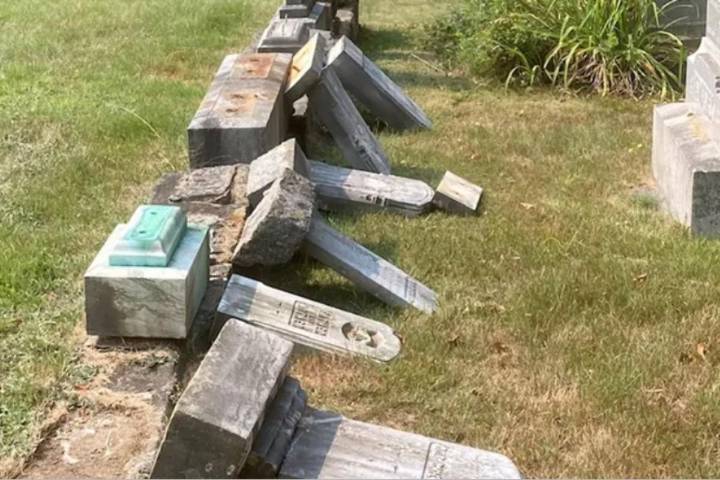 Montville, Maine Cemetery Headstones Destroyed By Vandals