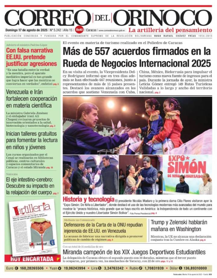 Edición Impresa Correo del Orinoco N° 5.242