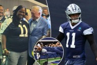 Jerry Jones jokes with Micah Parsons' mother about Cowboys saga