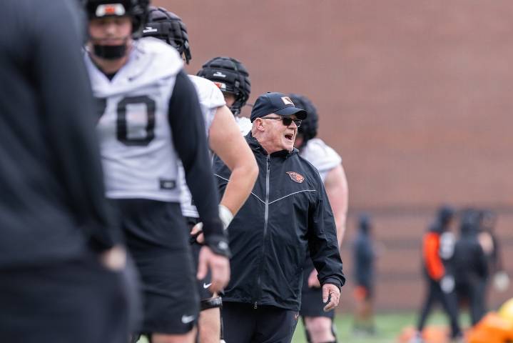 ‘Fired up’ by old school coach Mike Cavanaugh, Oregon State offensive line faces uphill battle
