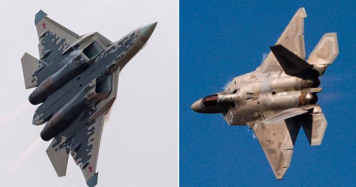 Cazas Su-57 y F-22 podrían encontrarse en el cielo por primera vez