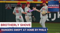 The Rangers fell again to the Phillies who completed the sweep.