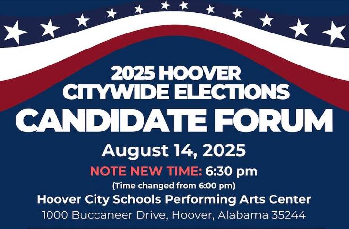 Hoover election forum set for Aug. 14 at schools' performing arts center