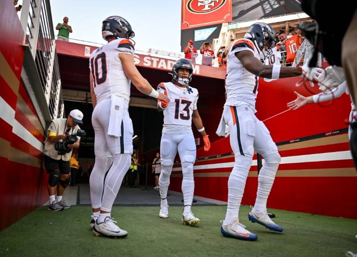 Who is Broncos' No. 2 wide receiver behind Courtland Sutton?