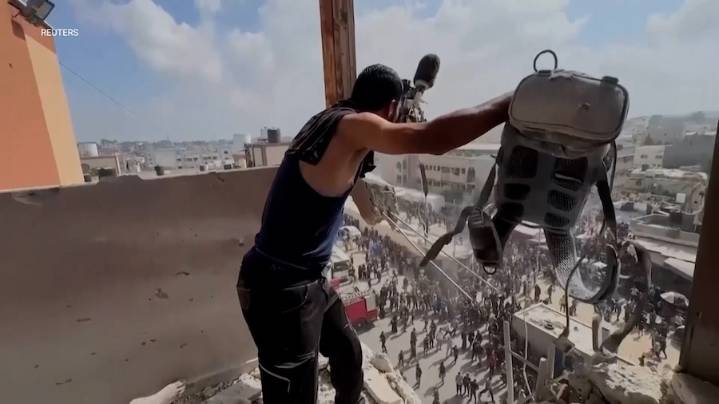 VIDEO: Nuevas imágenes del ataque de Israel al hospital de Nasser donde murieron cinco periodistas