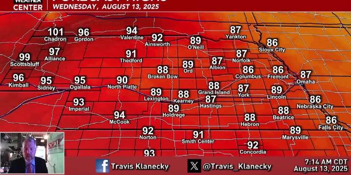 Temperatures continue rising, as hotter temperatures take over by the end of the week