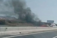 El 112 actualiza la información del accidente e incendio de un coche en la TF