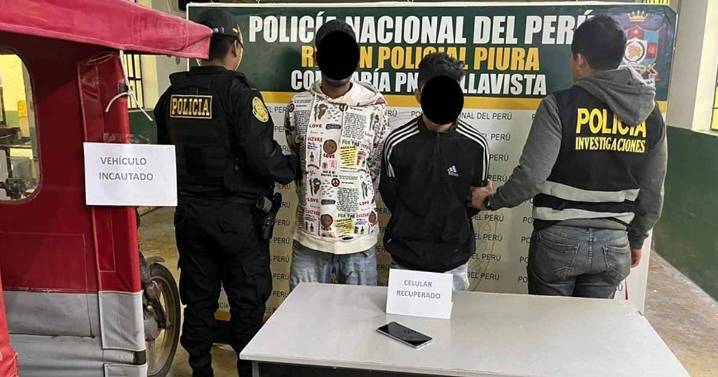 Sullana: Policía recupera celular robado a menor y captura a dos presuntos integrantes de 'Los Malandros de la Moto Roja'