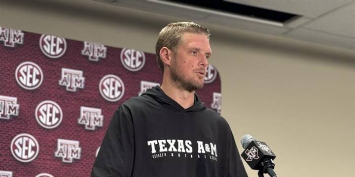 Watch: Texas A&M’s Mike Elko, coordinators give updates on football fall camp