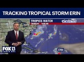 Tropical Storm Erin on track to be first major hurricane of the season