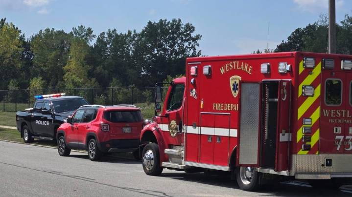 Westlake firefighters battle 'apartment/condo' fire at Westown Gardens; water main break causes road closures