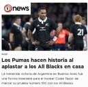 La reacción de los principales diarios de Nueva Zelanda tras la derrota de los All Blacks ante los Pumas