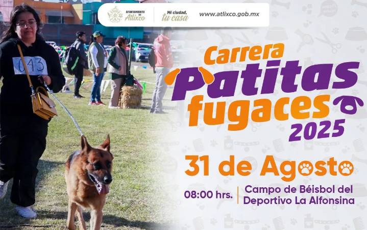 Ariadna Ayala continúa fortaleciendo la unión familiar con la carrera “Patitas Fugaces” en Atlixco
