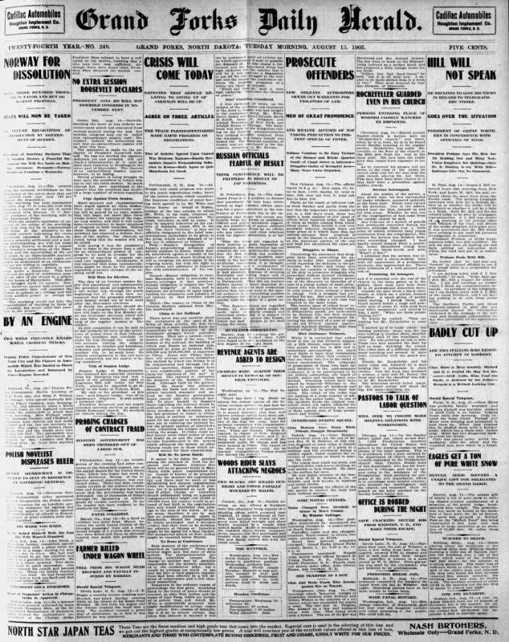 Today in History: August 15, 1905 - Tried by Judge Fisk – The Simonson Divorce Case