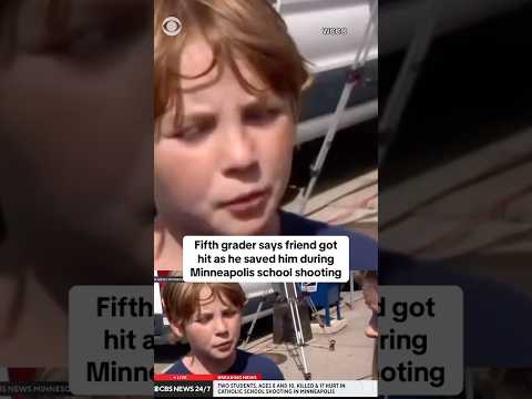 Fifth grader says friend got hit as he saved him during Minneapolis school shooting #shorts